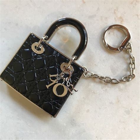 dior lip gloss keyring|Dior jacquard key case.